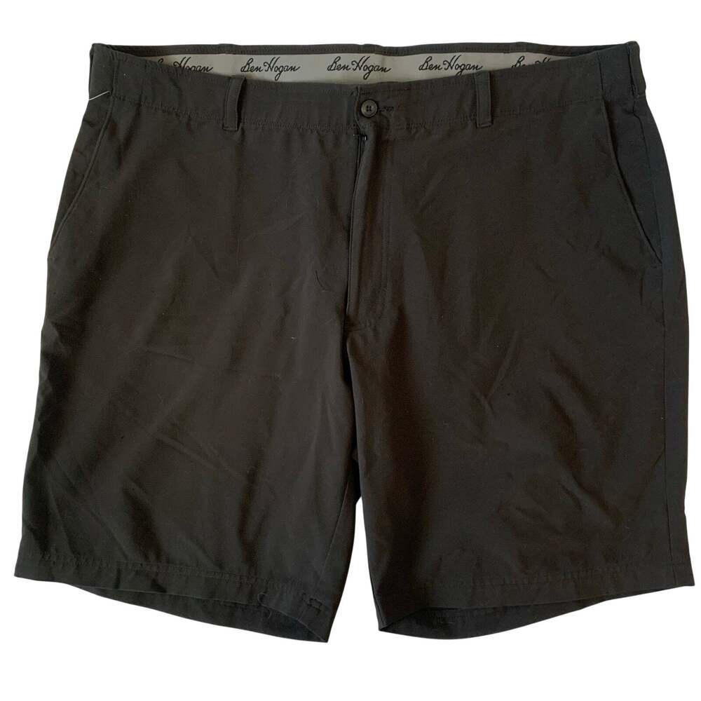 Ben Hogan Mens Size 42 Black Golf Shorts Flat Front Performance Casual Stretch